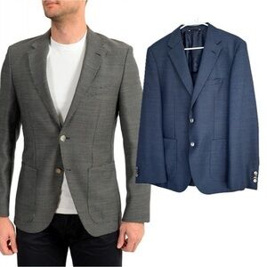 Hugo Boss Wool Janson 5 Tesse Wool Navy Blue 2 Button Blazer 42R